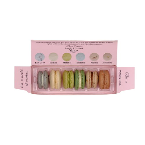 Organic Plant Based Macarons Box of 6 (Patisserie Edition)