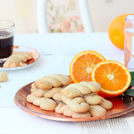 Mini Koulouraki Orange Greek Handmade Butter Cookies