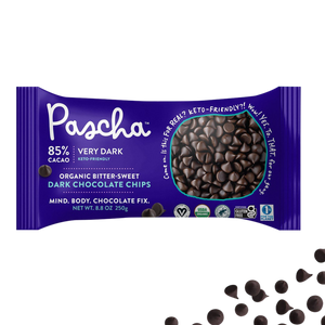 85% Cacao Organic Vegan Extra Bitter-Sweet Dark Chocolate Chips